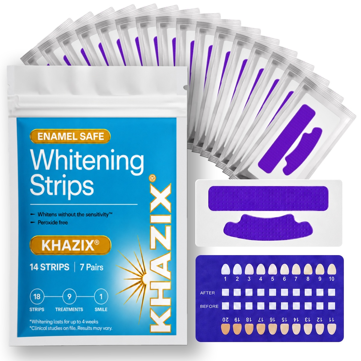 Teeth Whitening Strips Crest - 7 pares de tiras clareadoras de