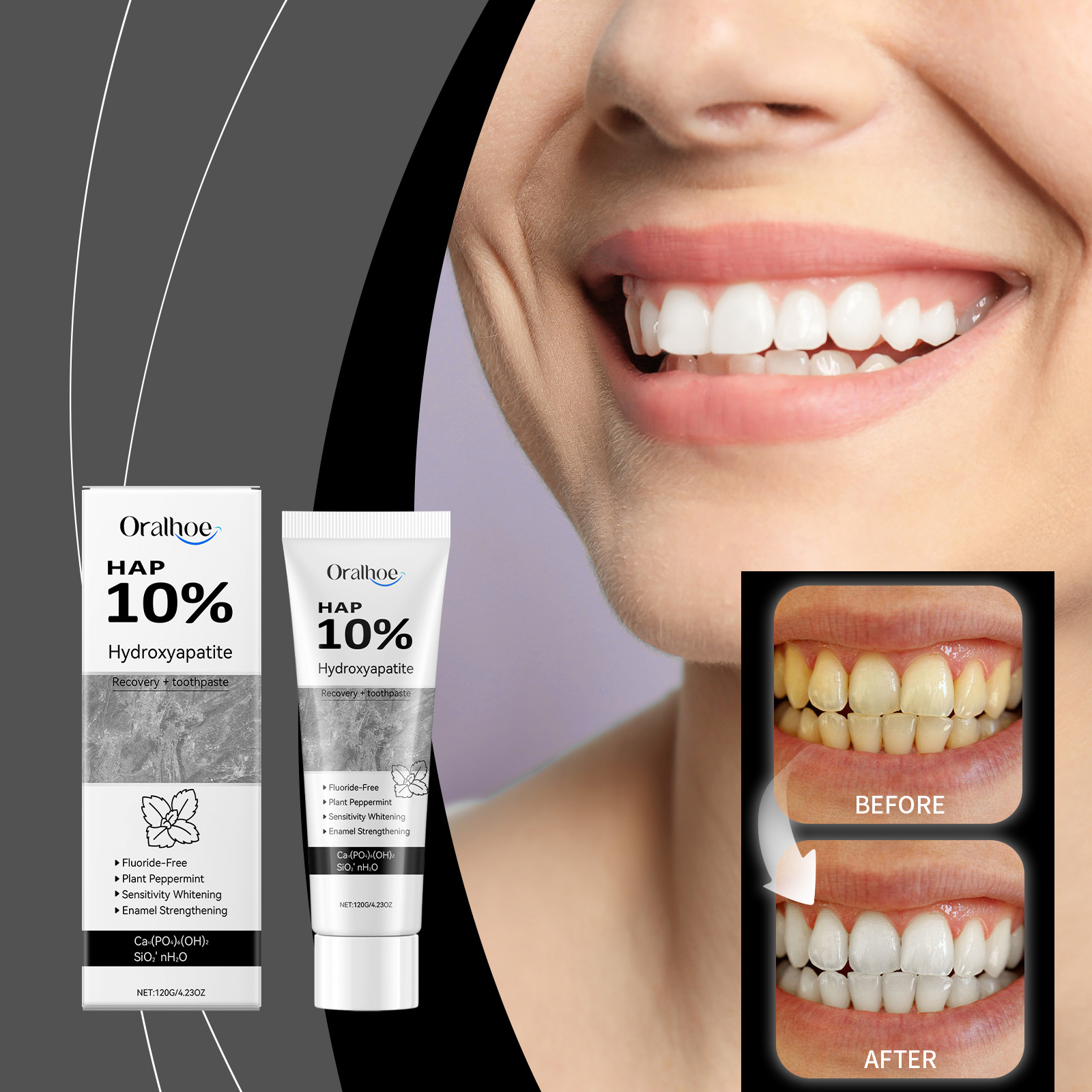 Hydroxyapatite Toothpaste - Hidroxapatite w-limpeza dentes pasta de dente