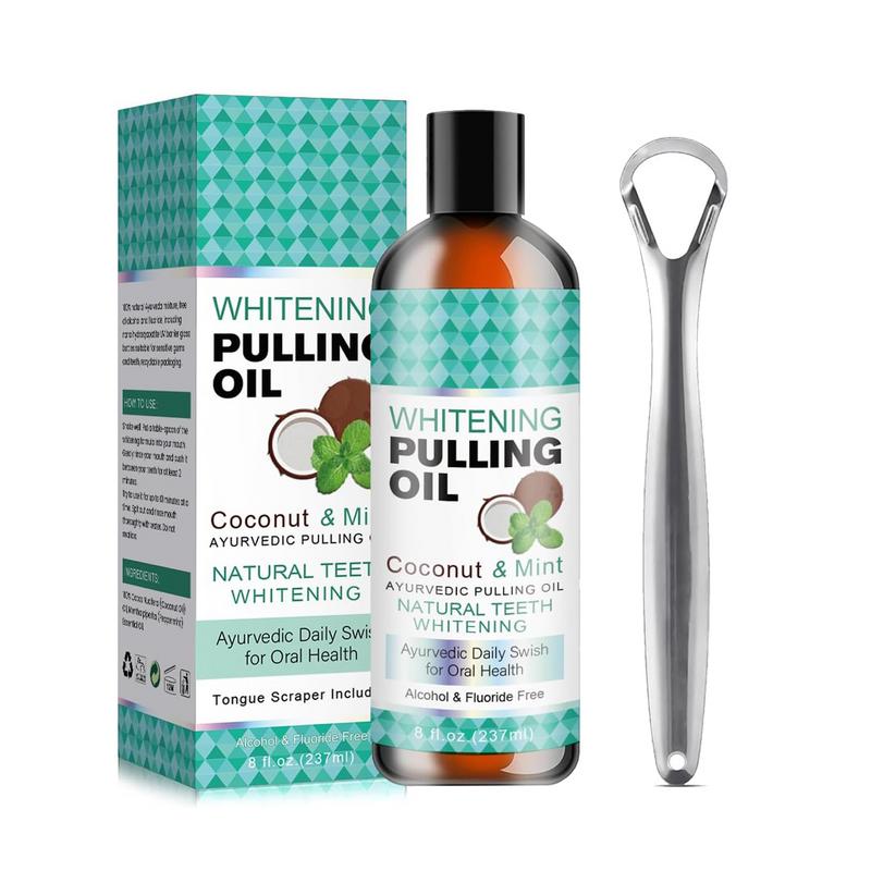 Coconut Oil Pull - Enxaguante bucal oral com hortelã de
