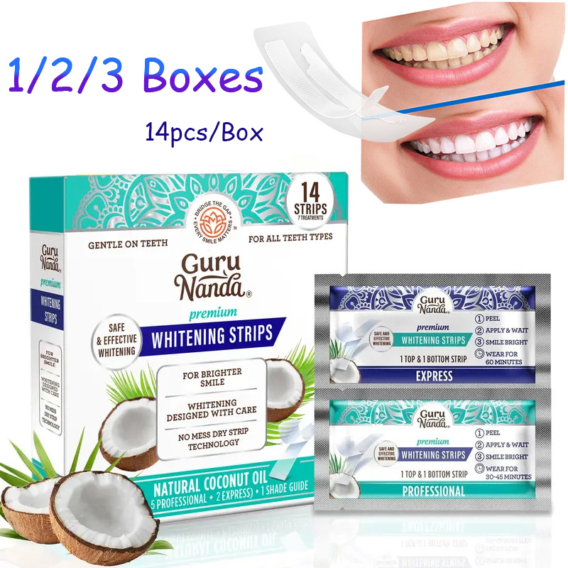Teeth Whitening Street - 14pcs/caixa Fitas Clareadoras de Dentes com