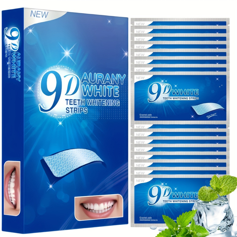 Teeth Whitening Before And After - 21 pares de tiras de clareamento