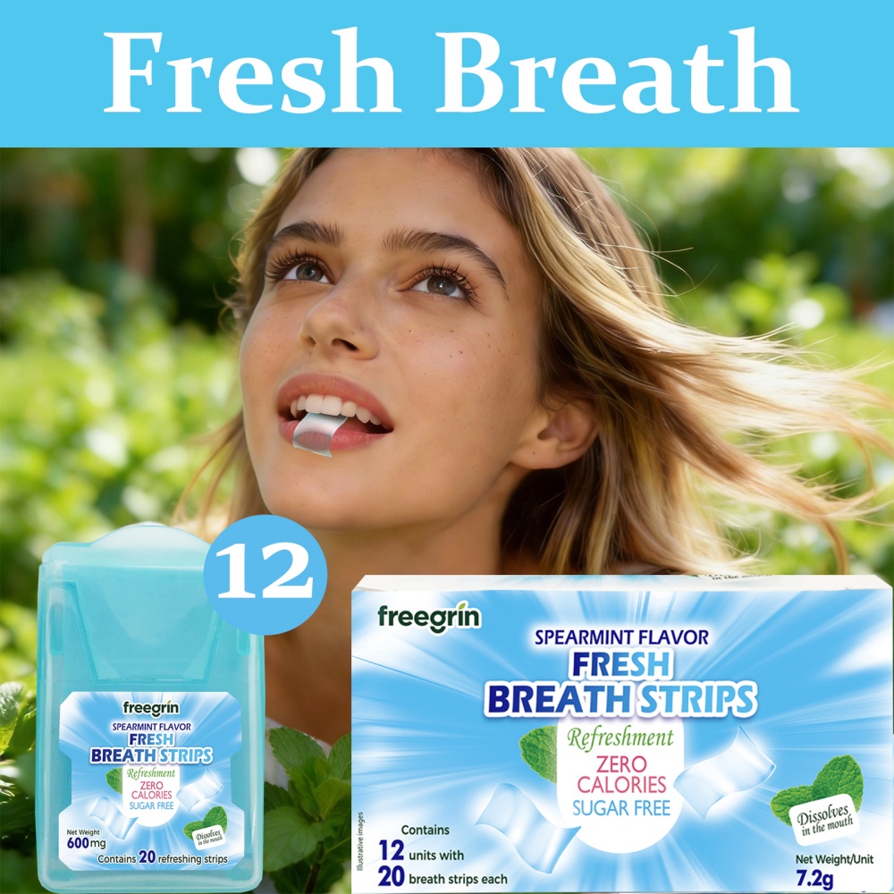 Teeth Whitening Street - Tiras de Hálito Fresco Sabor Menta