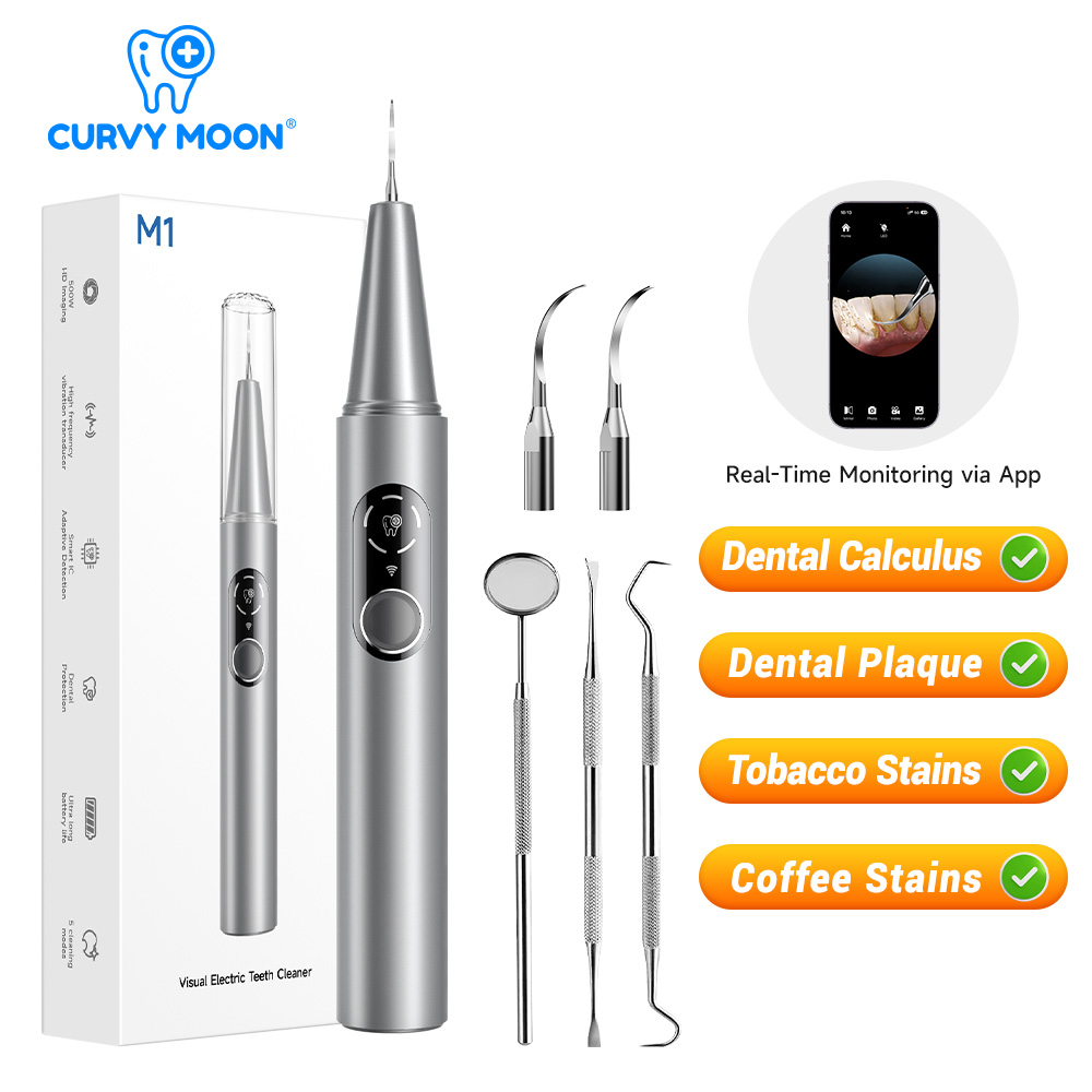 Teeth Whitening Mouthwash - CURVY MOON Limpador de Dentes Elétrico