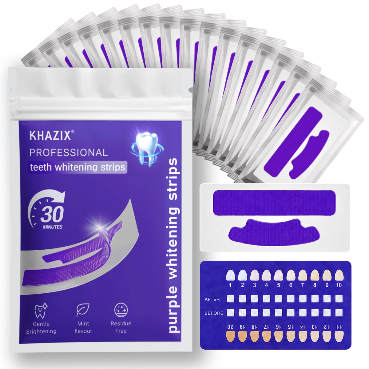 Teeth Whitening Strips Crest - 7PCS Strips de Clareamento Dental para