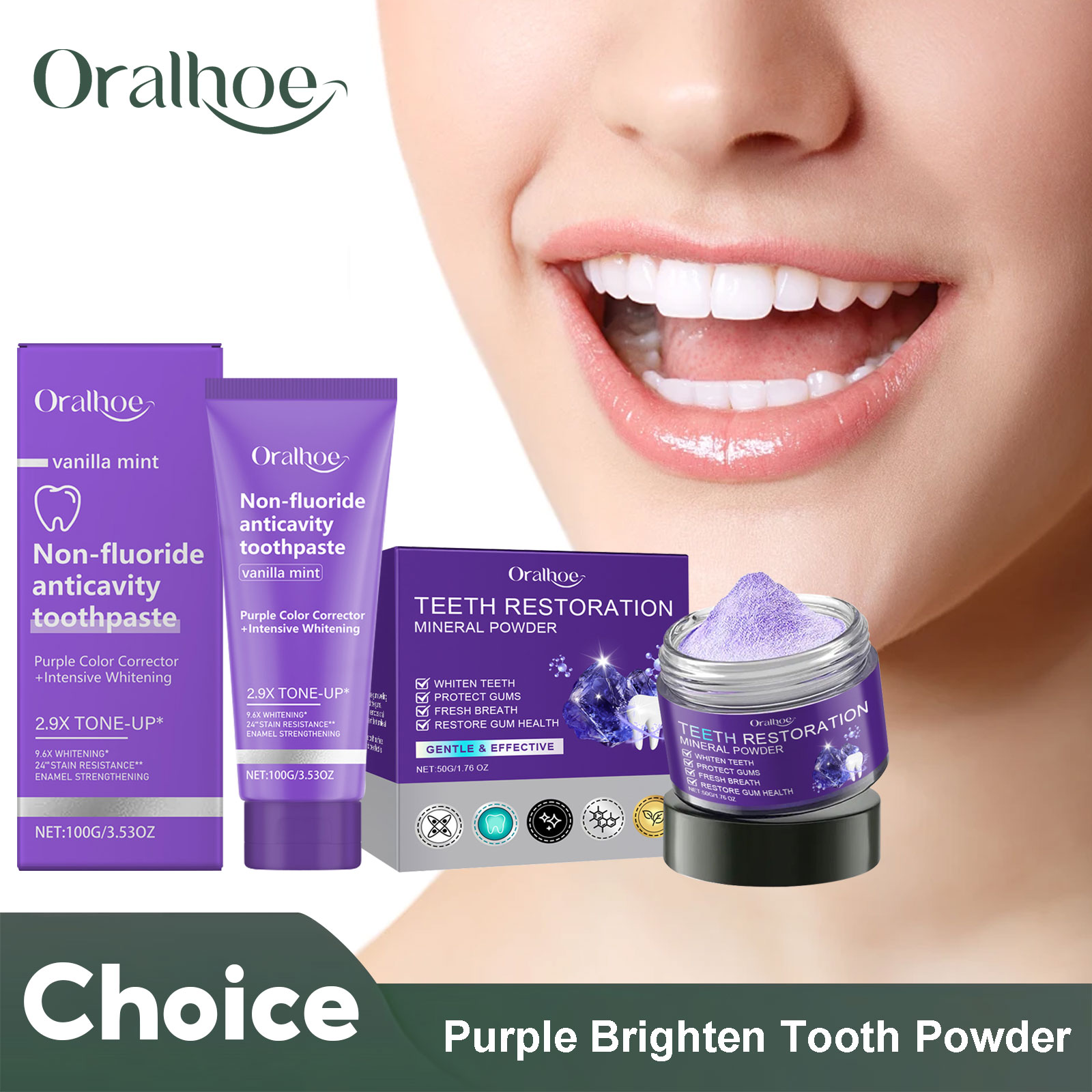 Teeth Whitening Street - Teeth Restoration Mineral Powder Teeth Whitening