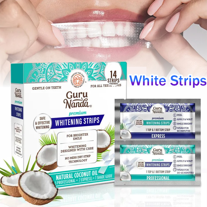 Teeth Whitening Strips Crest - 1/2/3 Caixas de Tiras de Óleo