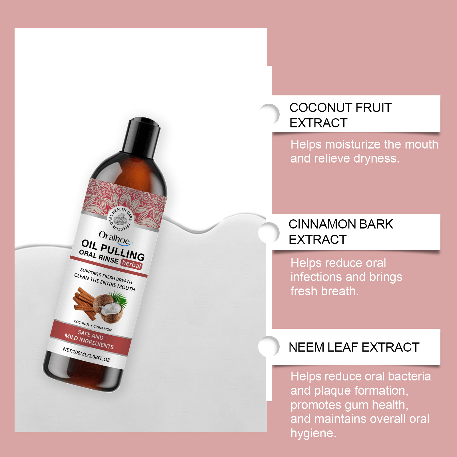 Óleo de tração de coco enxagua - Coconut Oil Pull avaliação e preço