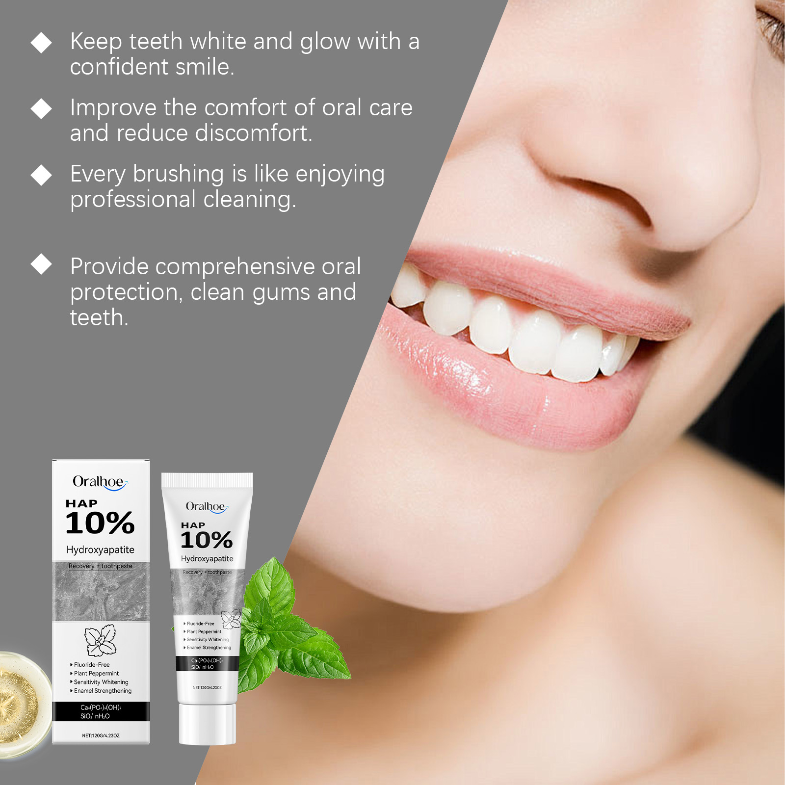Hidroxapatite w-limpeza dentes - Hydroxyapatite Toothpaste avaliação e preço