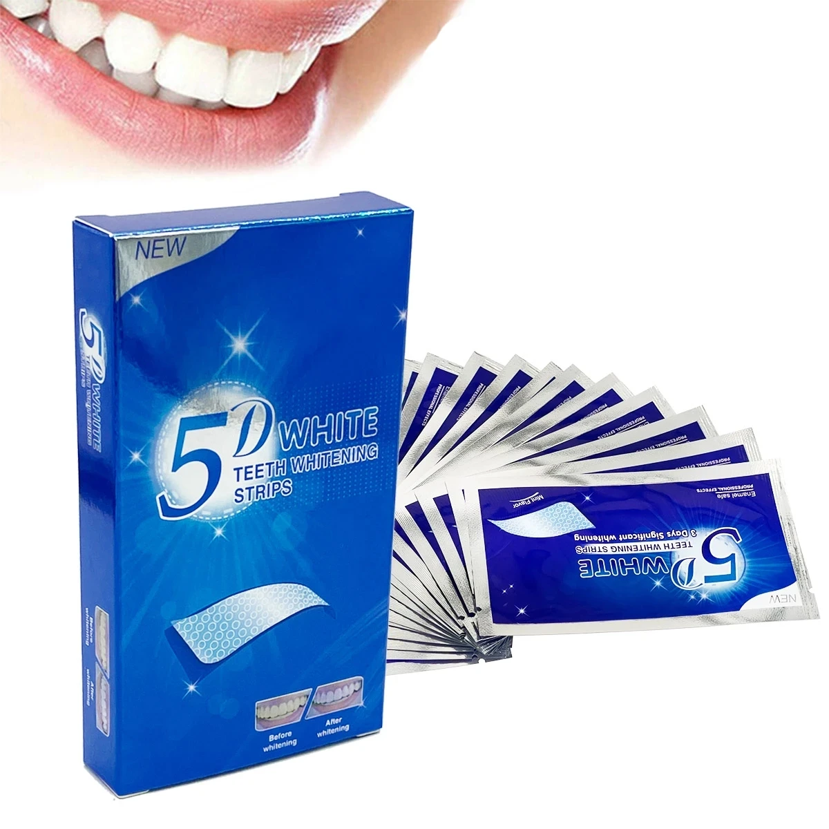 Tiras de Gel Clareador Dental  - Teeth Whitening Before And After avaliação e preço