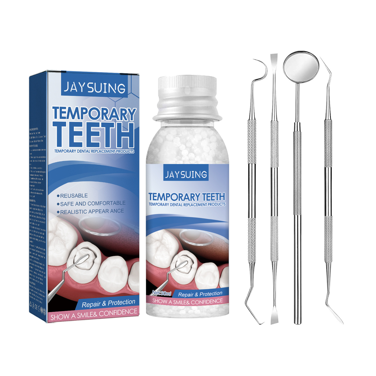 Kit de reparo temporário de de - Teeth Whitening Before And After avaliação e preço