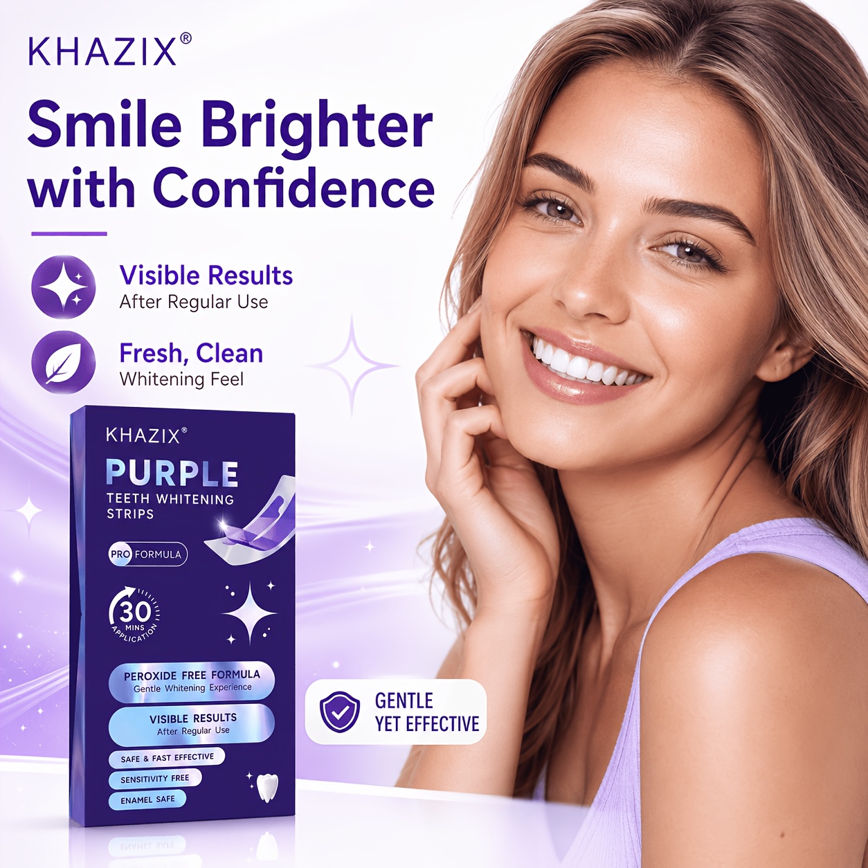 1/10 pares de tiras roxas para - Teeth Whitening Street avaliação e preço