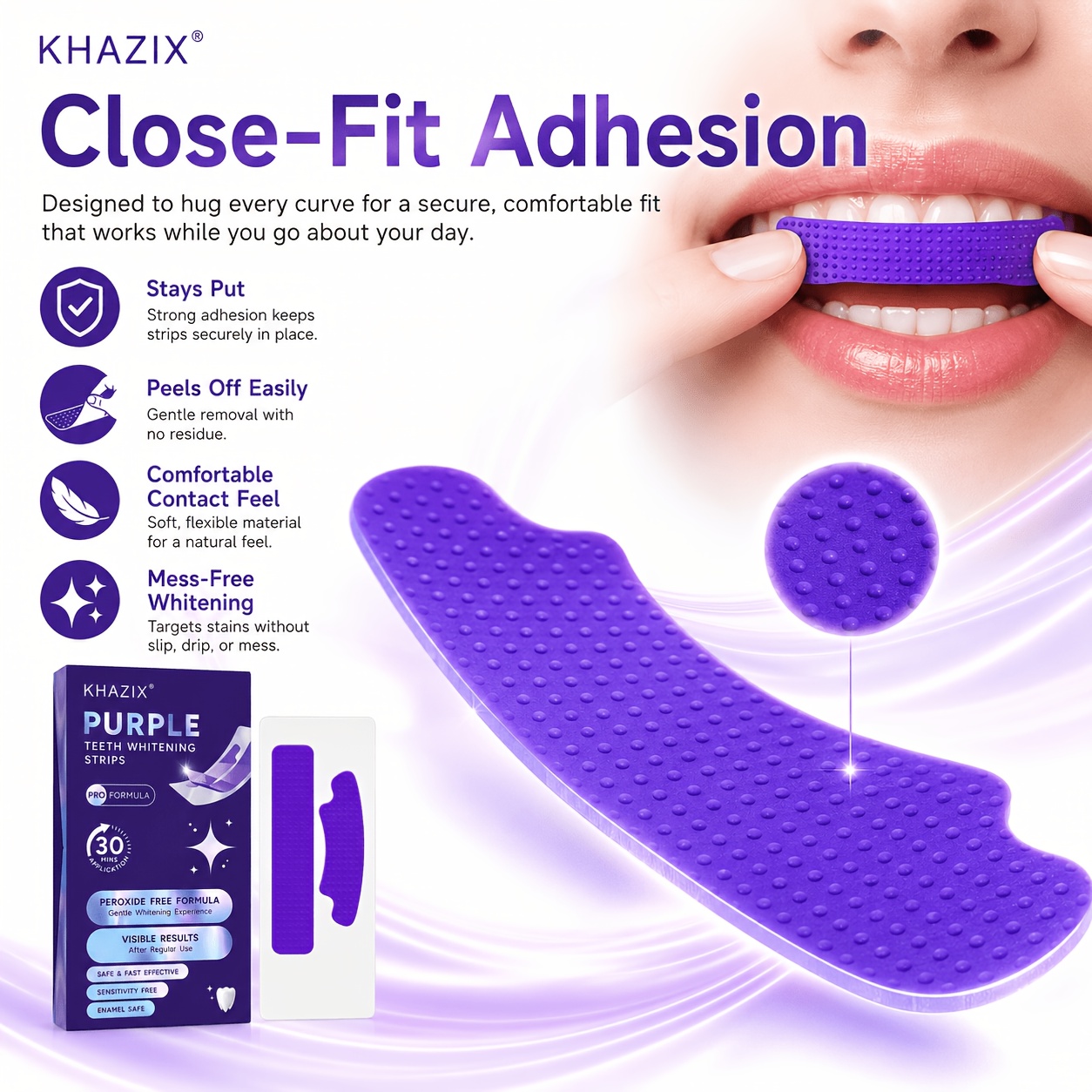 1/10 pares de tiras roxas para - Teeth Whitening Street avaliação e preço