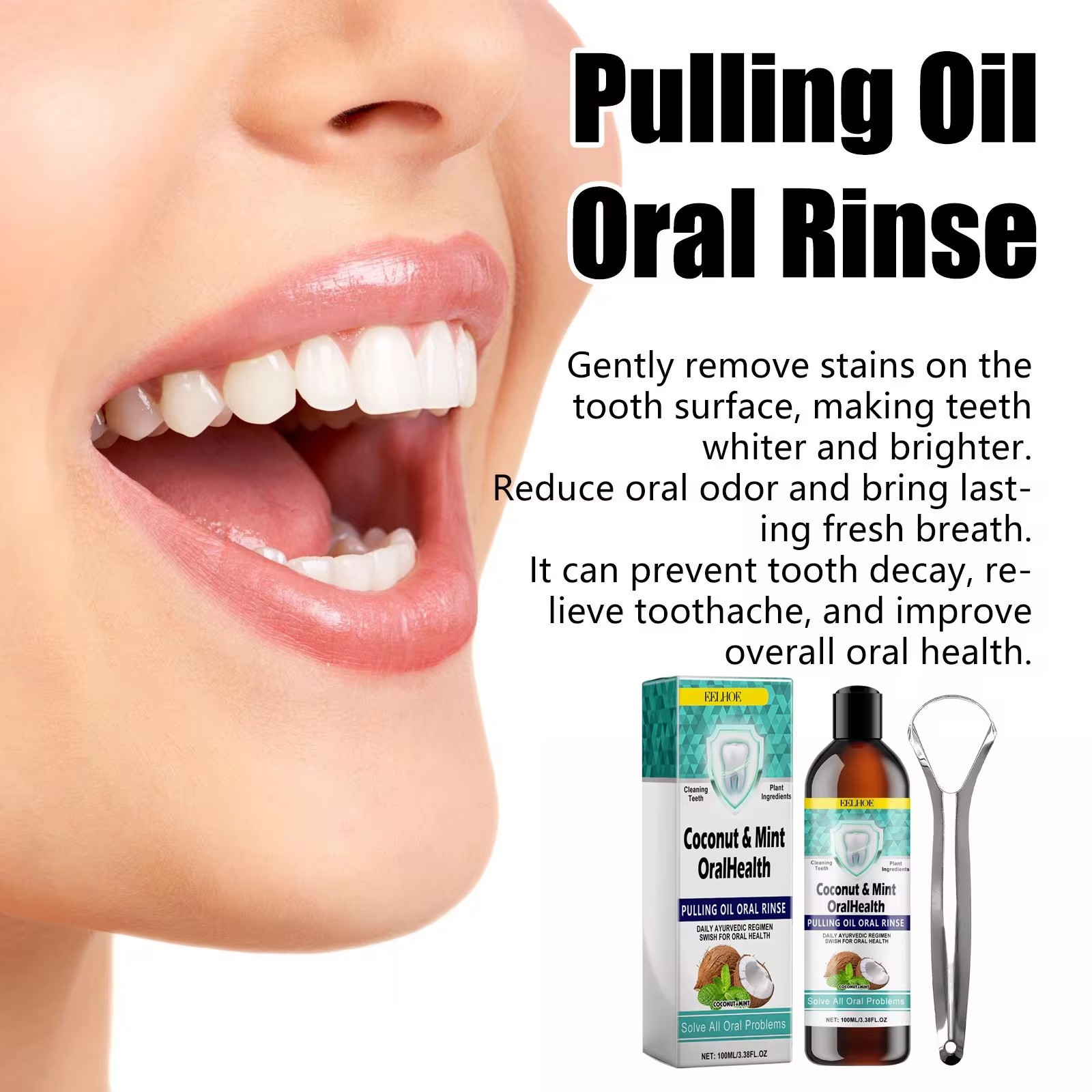 Eelhoe hortelã óleo de coco pu - Coconut Oil Pull avaliação e preço