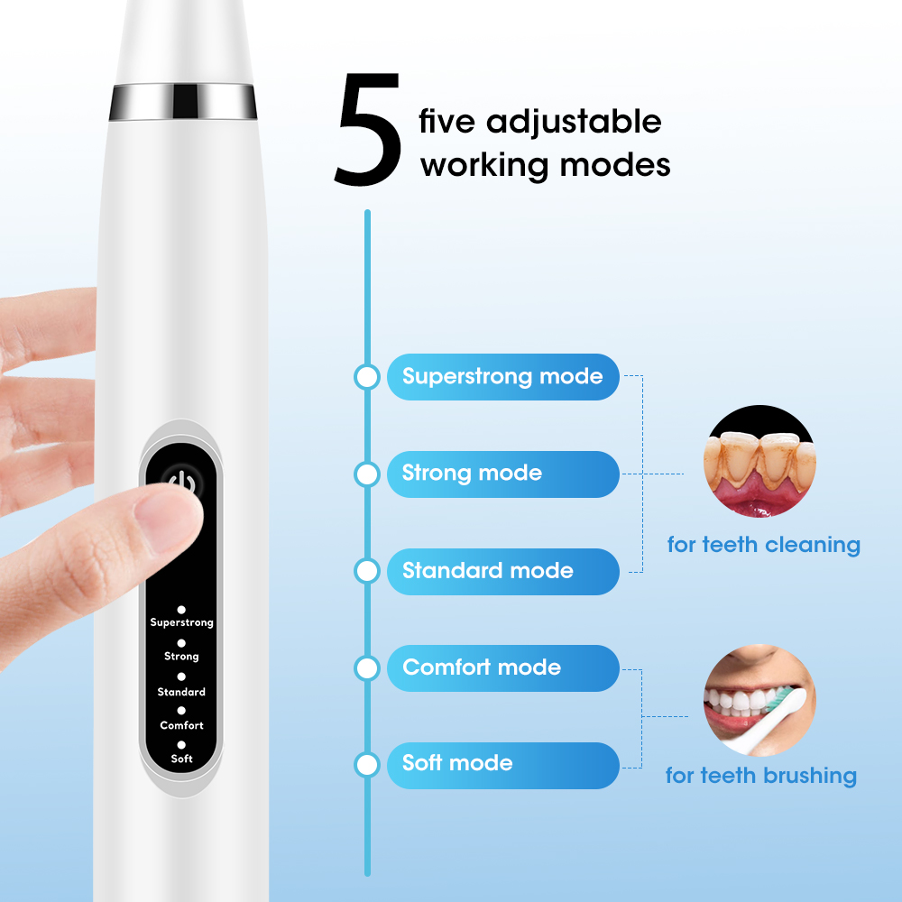 Scaler dental sonic elétrica 5 - Teeth Whitening Mouthwash avaliação e preço