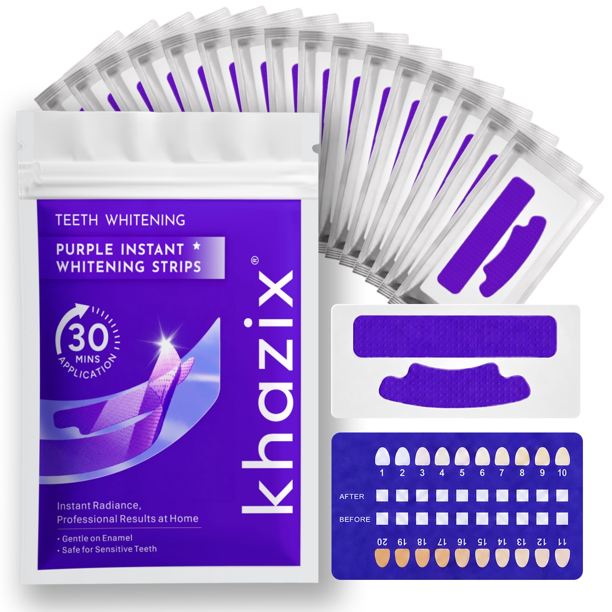 1/7 pares de tiras de clareame - Teeth Whitening Strips Crest avaliação e preço