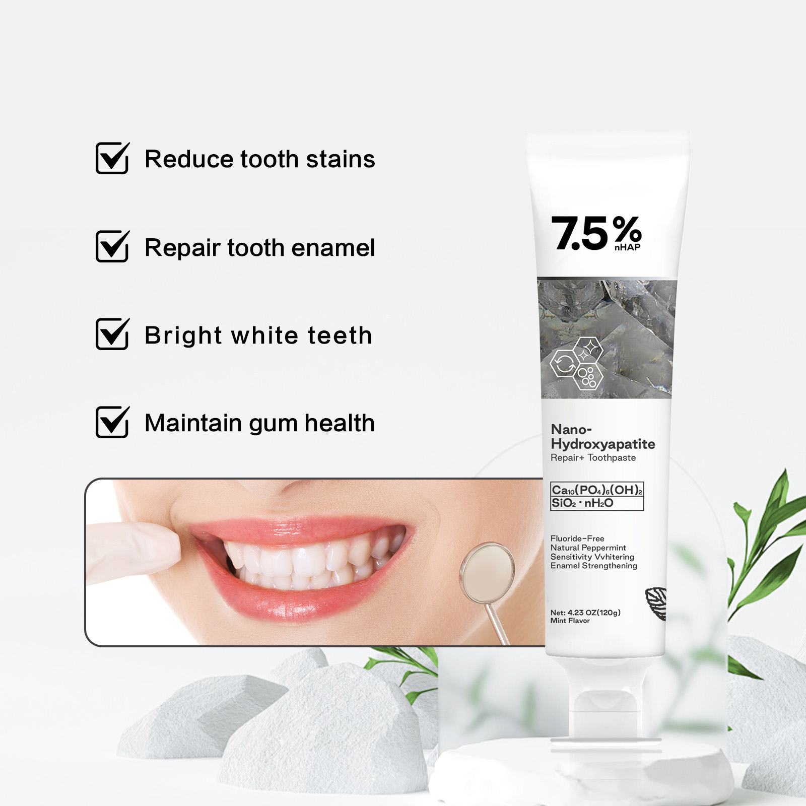 Pasta de Dente Clareadora com  - Hydroxyapatite Toothpaste avaliação e preço