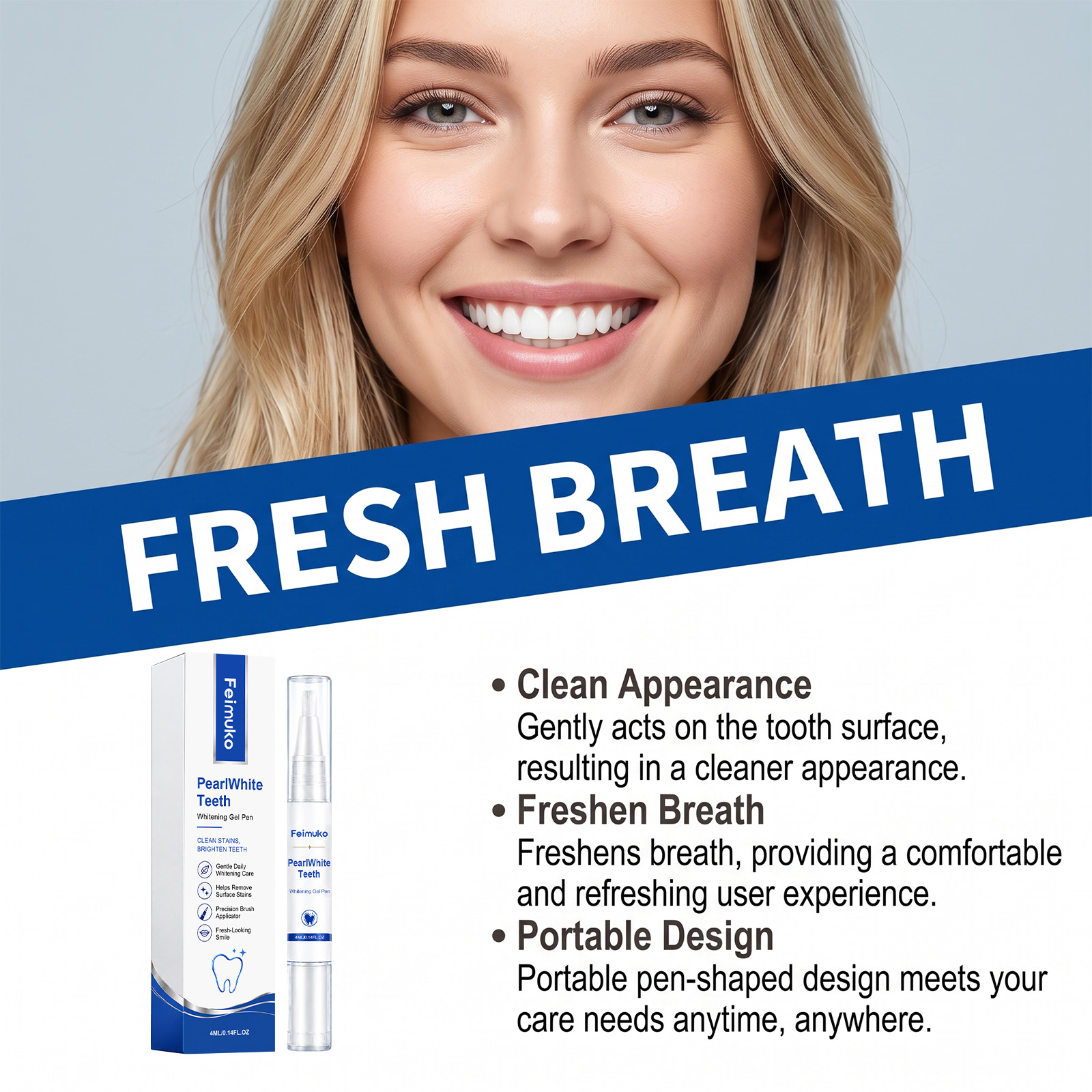 Caneta de Gel Clareador Dental - Teeth Whitening Before And After avaliação e preço